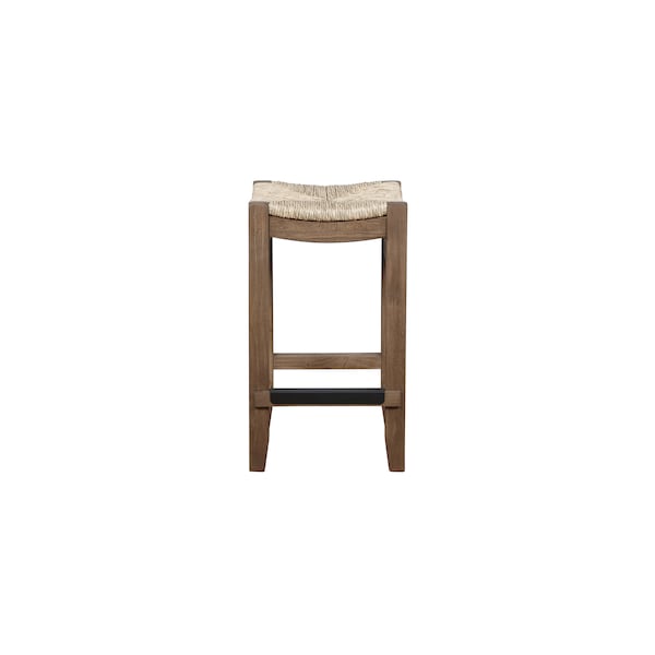Alaterre Furniture Newport 26"H Wood Counter Height Stool with Rush Seat ANNP2171 - main
